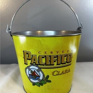 Beer bucket galvanized steel Cerveza Pacifico Clara 25"L x 8.75"W x 7.25"H